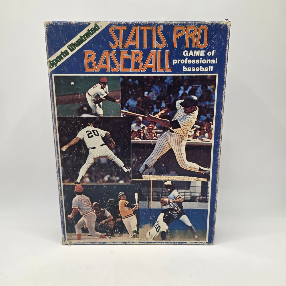 Avalon Hill Statis Pro Baseball 1982 Sports Illustrated Bookshelf Game 9240 Vtg